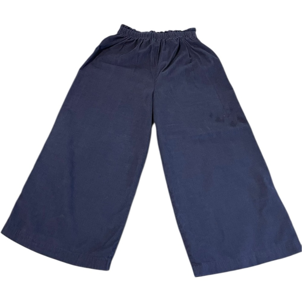 Nordstrom Dark Blue Wide Leg Capris size L 10/12